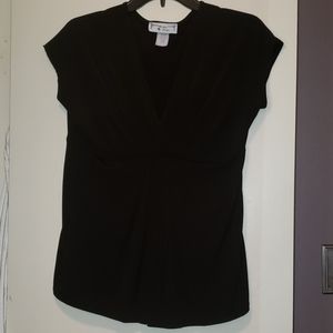 Black Empire Waist Blouse Medium VGUC